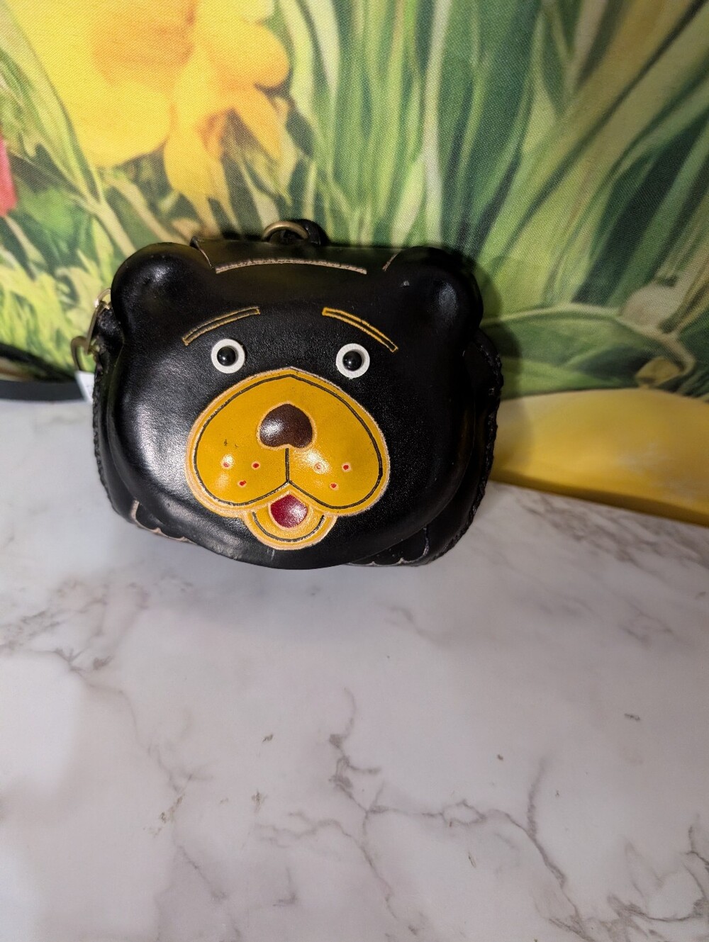 Leather Hand Wrist Bear Small Bag